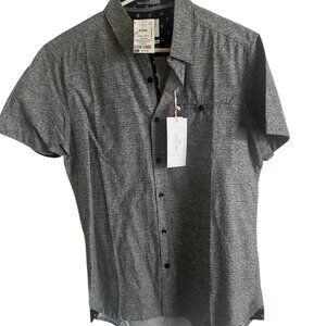 Grey Button Up- Short Sleeve